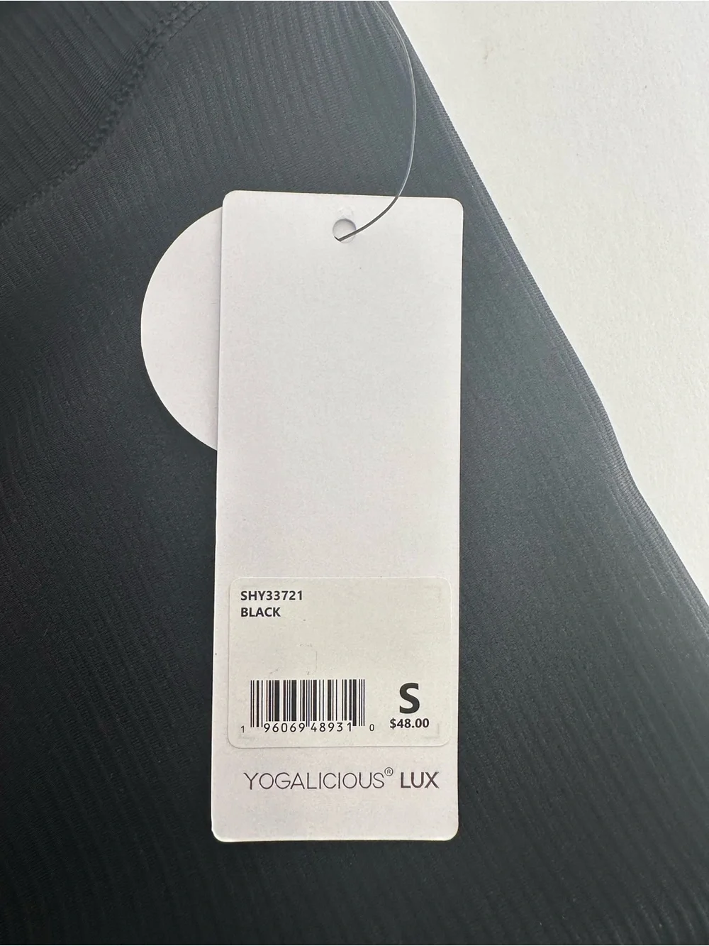 NWT Yogalicious Black Ribbed High-Rise Bike Shorts